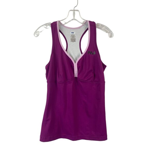 Fila Women's Purple Workout Tank Top - Picture 1 of 5